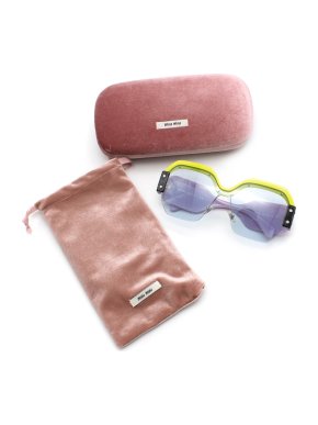 Miu Miu Green & Purple Sorbet Square Sunglasses