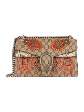 Gucci Monogram Supreme Emnroidered Dionysus Bag