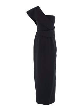 Ralph Lauren Collection One Shoulder Black Gown