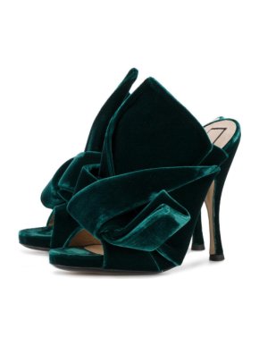 No.21 Velvet Bow Mules