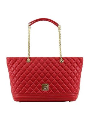 Love Moschino Quilted Red Shopper Tote
