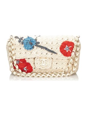 Chanel Camellia Crochet Flap Bag