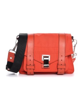 Proenza Schouler Nylon Calfskin PS1 Messenger in Fire Red