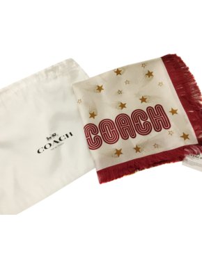 Coach Silk Star Printed Scarf