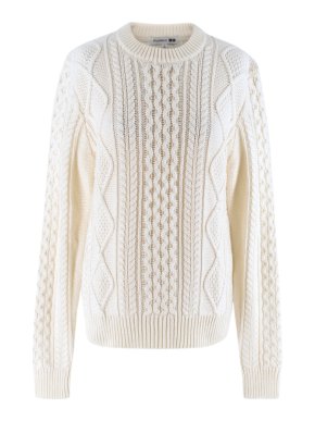 JW Anderson x Uniqlo Bone White Cable Knit sweater