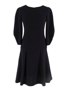 Oscar de La Renta Black Wool Dress