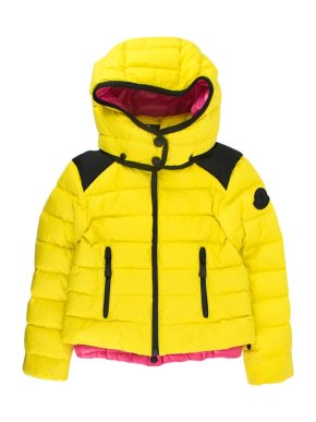 Moncler Neon Yellow & Pink Kids 6 Years Down Jacket