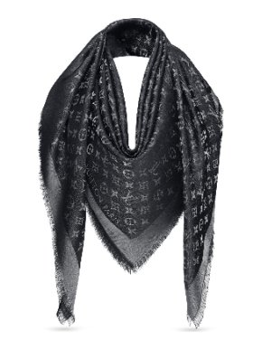 Louis Vuitton Black Monogram Shine Shawl