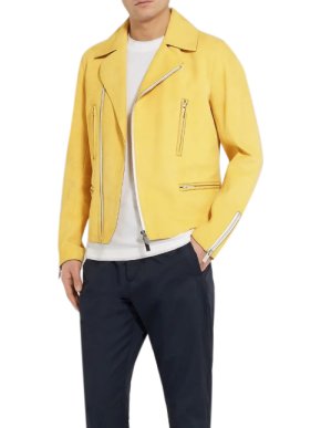 Berluti Kadn Yellow Biker Jacket