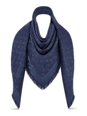 Louis Vuitton Monogram Night Blue Shine Shawl