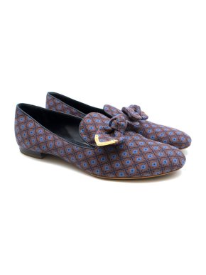 Louis Vuitton Jacquard Bow Detail Loafers