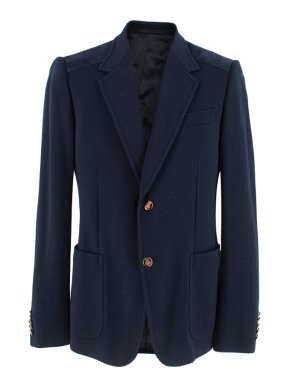 Gucci Navy Single Breasted Blazer