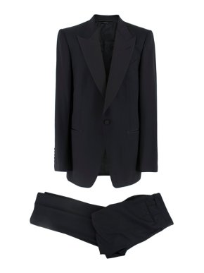 Tom Ford Black Wool & Mohair Blend Suit