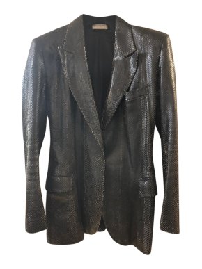 Yves Saint Laurent Vintage Black Python Jacket