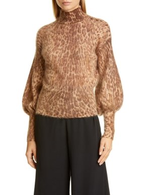 Zimmermann Leopard Print Mohair Blend Jumper