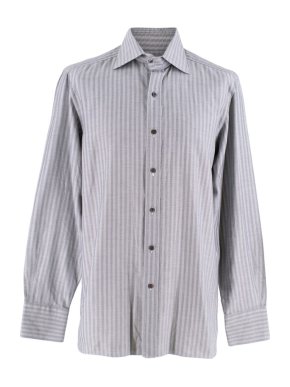 Tom Ford Grey High Collar Dress Shirt