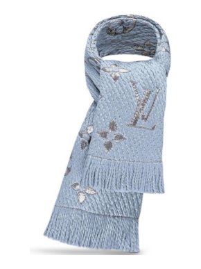 Louis Vuitton Blue Logomania Scarf