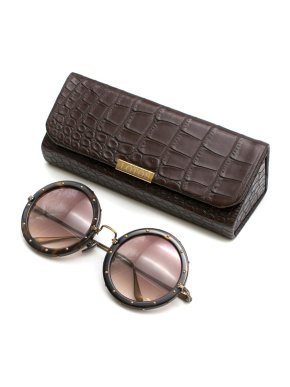 Lotos Luxury Eyewear Round Studded Sunglasses