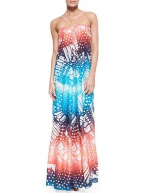 Diane Von Furstenberg Oasis Print Annie Maxi Dress