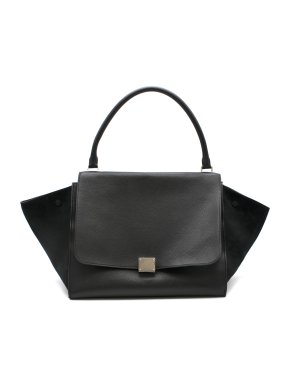 Celine Black Leather Trapeze Handbag