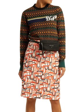 Prada Intarsia wool and cashmere-blend sweater