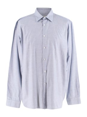Burberry Blue Button-up Mens Shirt