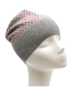 Brunello Cucinelli Grey & Red Cashmere Beanie