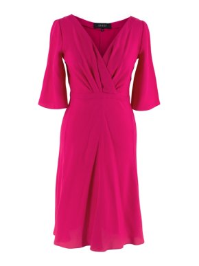 Gucci Pink Silk Dress Wrap Style Dress