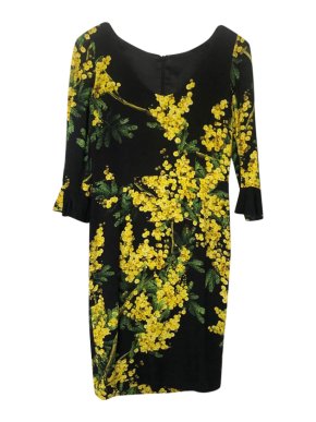 Dolce & Gabbana Yellow Floral Midi Dress
