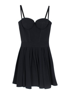 Fausto Puglisi Black Corseted Mini Dress
