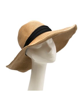 Eugenia Kim Cassidy Silk Chiffon-Trimmed Straw Sunhat