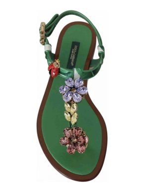 Dolce & Gabbana floral jewel embellished sandals