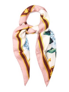 Dolce & Gabbana Hydrangea Print Silk Scarf