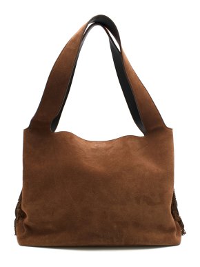 The Row Suede Duplex Fringe Hobo Tote