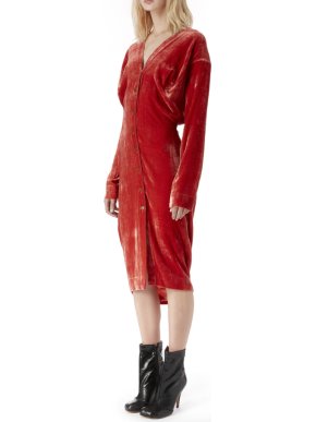 Vivienne Westwood Wilma Orange Velvet Dress