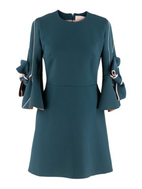 Roksanda Blue Lavete Bow-Embellished Sleeve Dress