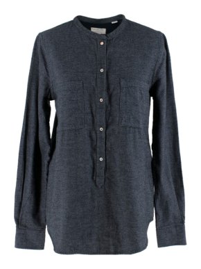 Chinti and Parker Blue Denim Flannel Organic Cotton Shirt