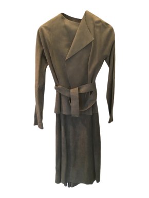 Amanda Wakeley Grey Suede Dress & Coat