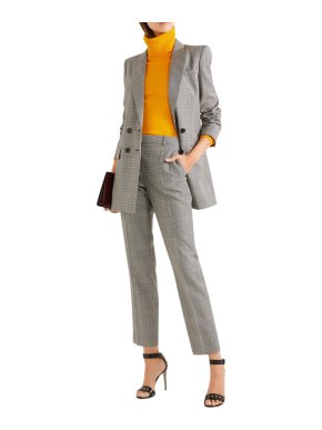 Givenchy double-breasted houndstooth wool-blend suit