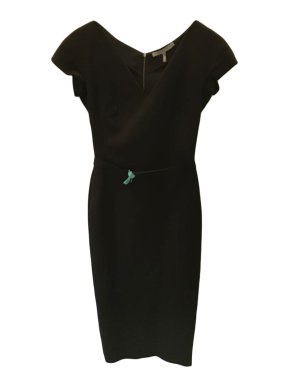 Victoria Beckham Black Belted Dress