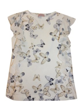Monnalisa butterfly chiffon top