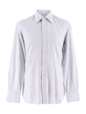 Tom Ford Blue & White Check Shirt