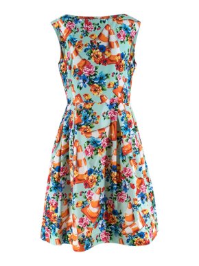 Moschino Couture Floral Traffic Cone Dress in Multicolour