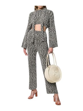 Loewe Grey Cropped Lurex Sweater