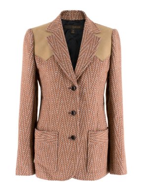 Louis Vuitton Wool Houndstooth Chevron Jacket