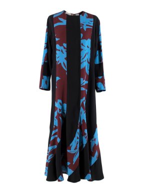 Dries Van Noten Abstract Print Silk Dress