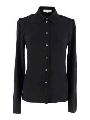 Celine Black Silk Blouse