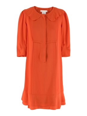 Chloe Orange Silk Dress
