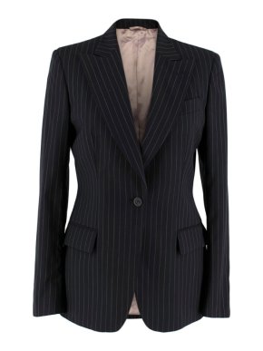 Gucci Black Pinstripe Blazer