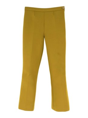 Prada Gold Kickflare Crop Trousers